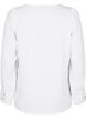 Blouse met lange mouwen en textuur, Bright White, Packshot image number 1