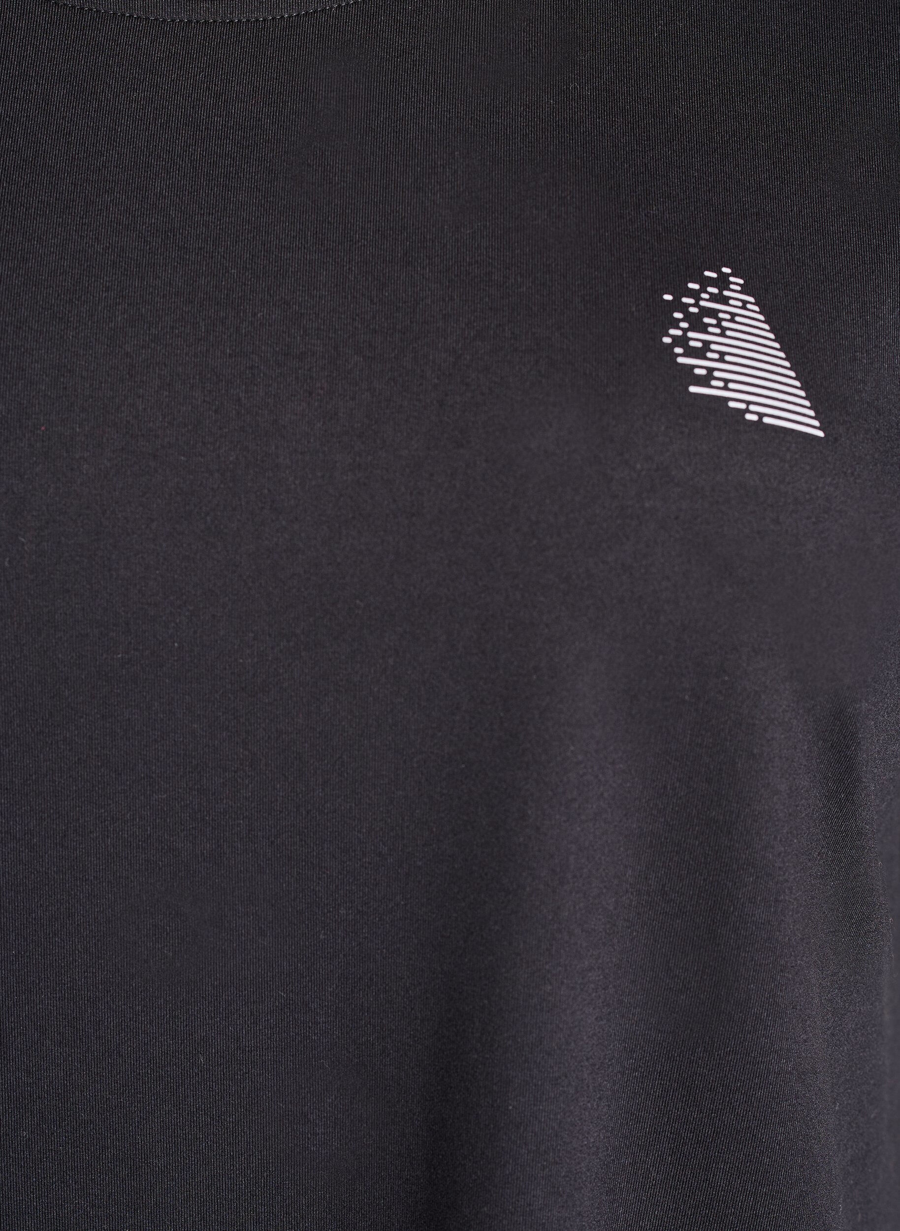 Zizzi Effen gekleurd trainingsshirt, Zwart, Packshot image number 2