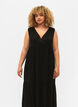 Mouwloze maxi-jurk van viscose, Black, Model image number 2