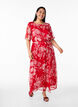 Lange chiffon jurk met bloemenprint, Red Flower AOP, Model image number 0