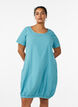 Katoenen jurk met korte mouwen, Blauw, Model image number 0