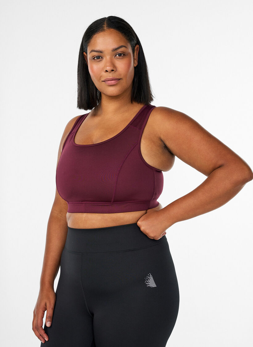 Sport-bh met racerback, Rood, Model image number 0