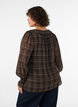 Blouse met ruit en ruches details, Groen, Model image number 2