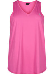 Sporttopje met V-hals, Raspberry Rose