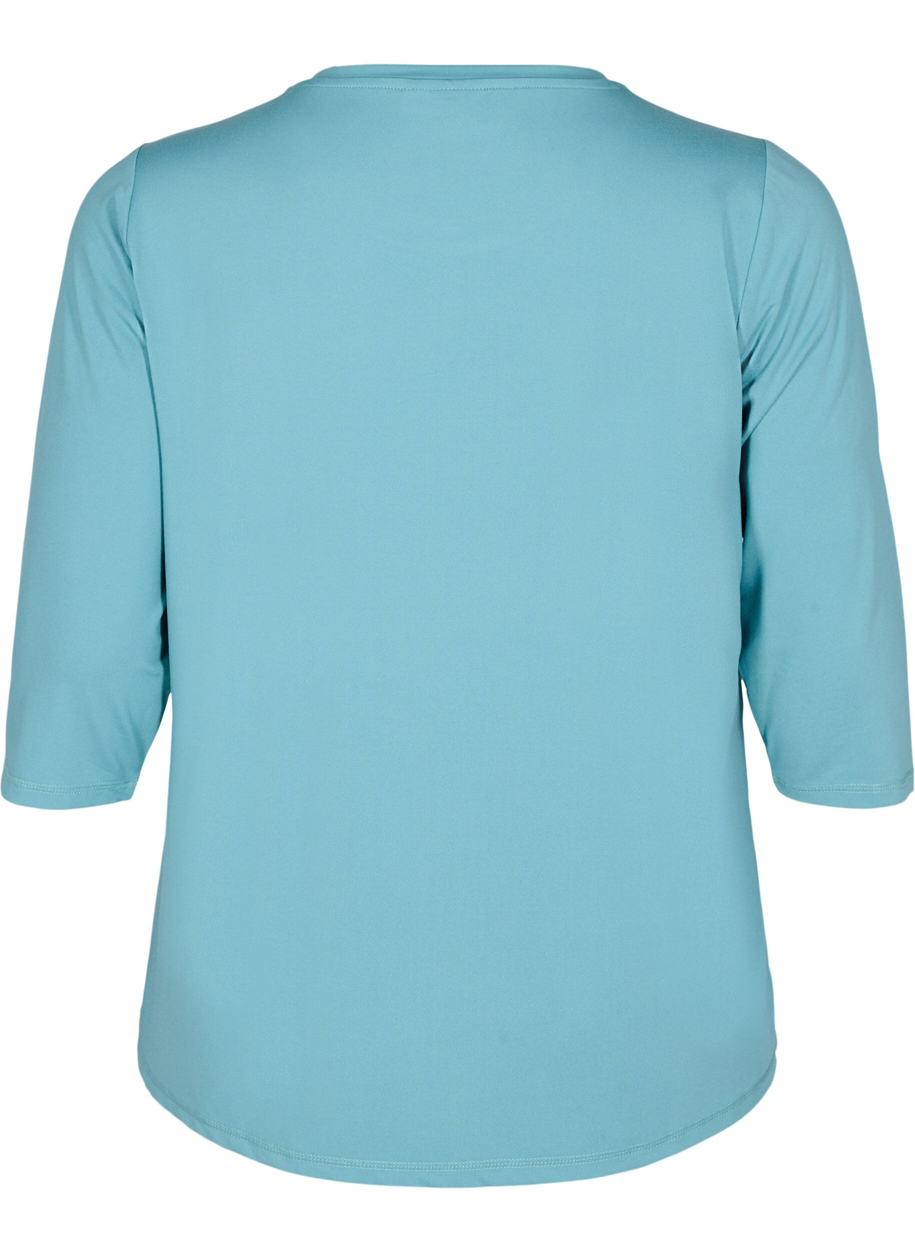 Zizzi Sporttop met 3/4 mouwen, Blauw, Packshot image number 1