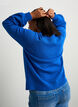 Cardigan in zacht breisel met goudkleurige knopen, Turquoise, Model image number 2