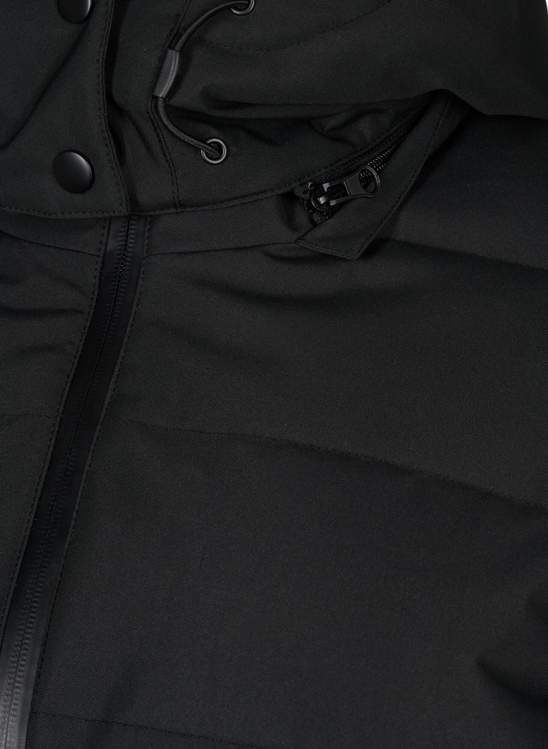 Zizzi Ski jas met capuchon en riem, Black, Packshot image number 4