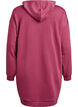Korte hoodie jurk met een kangoeroezak, Roze, Packshot image number 1