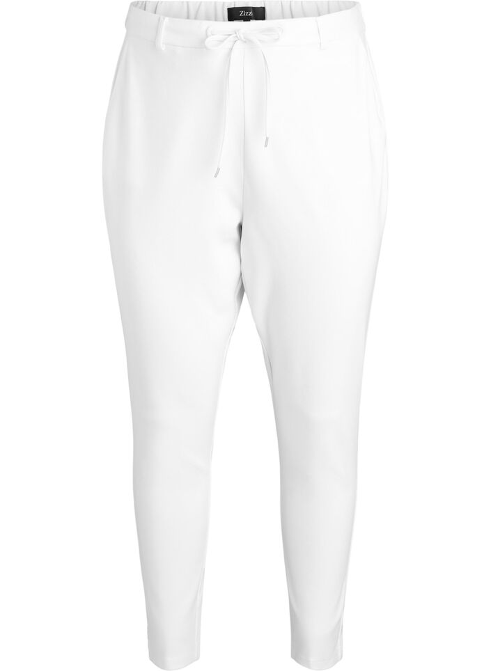 Cropped Maddison broek, White, Packshot image number 0