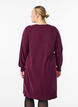 Korte gebreide jurk met raglanmouwen en een middennaad, Rood, Model image number 2