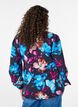 Viscose blouse met bloemenprint en lange mouwen, Zwart, Model image number 2