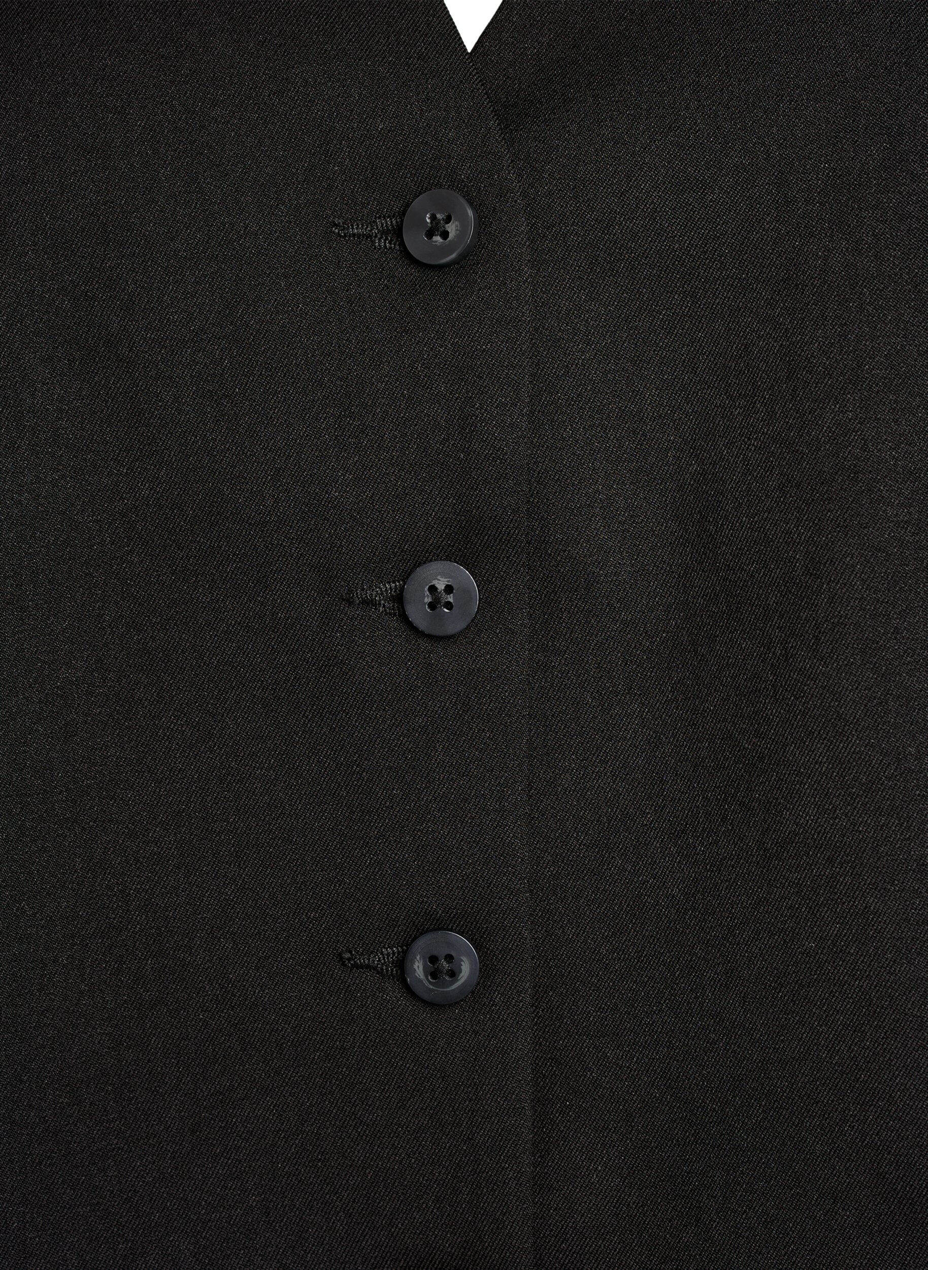 Zizzi Gilet met knoopsluiting, Zwart, Packshot image number 2