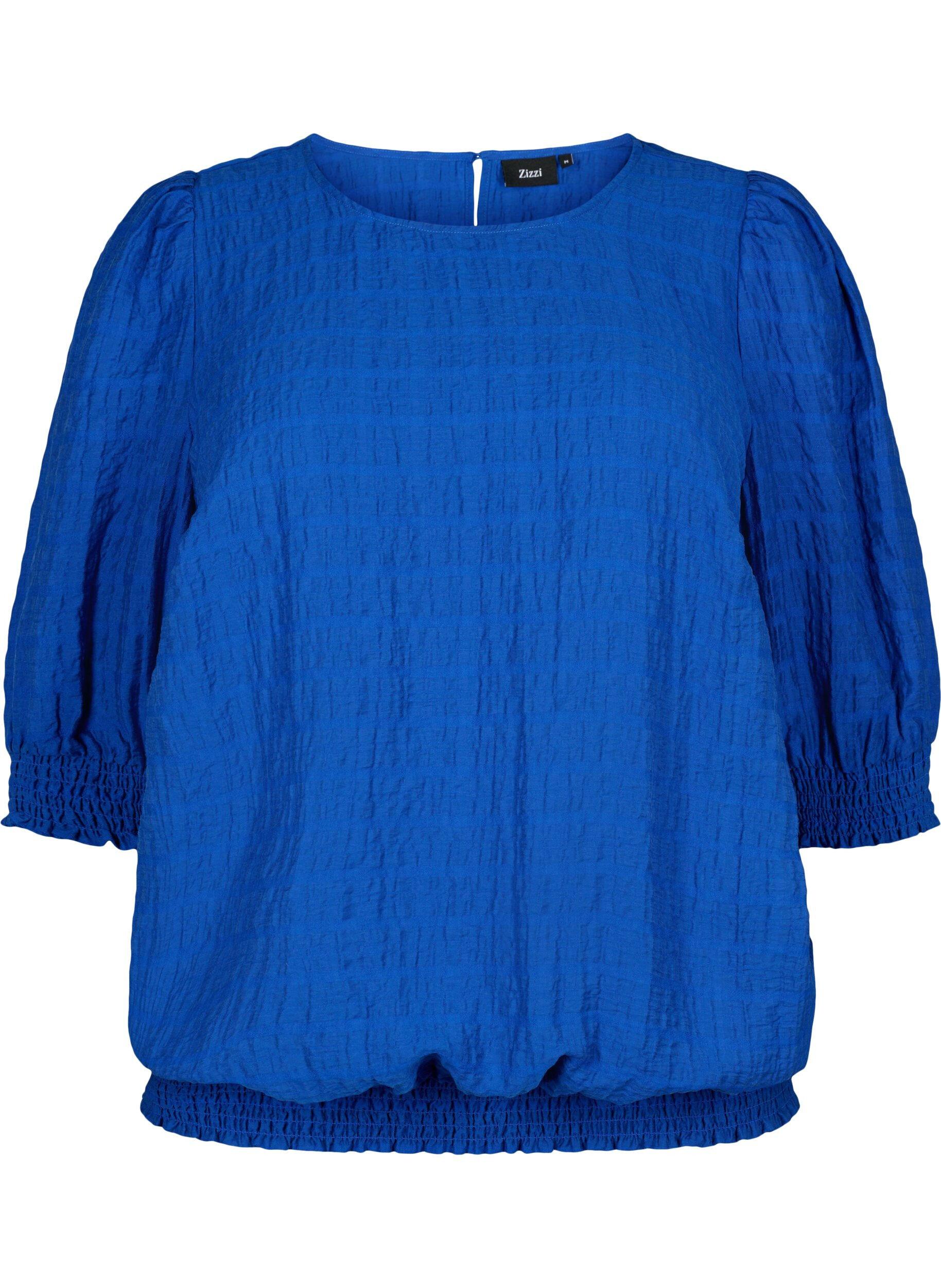 Zizzi Smock blouse met lyocell (TENCEL&trade;), Strong Blue, Packshot image number 0