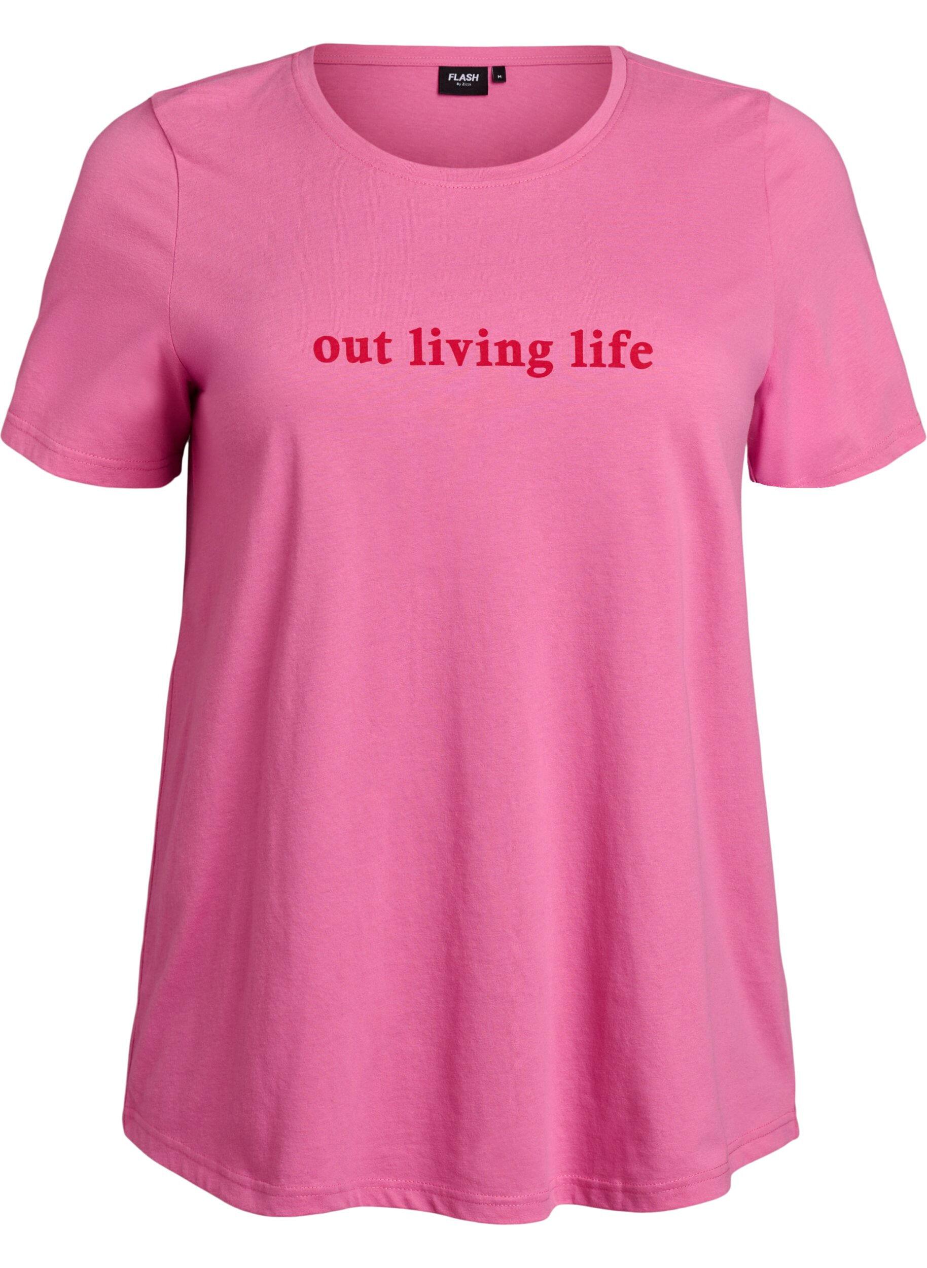 ZizziT-shirt met print, Roze, Packshot image number 0