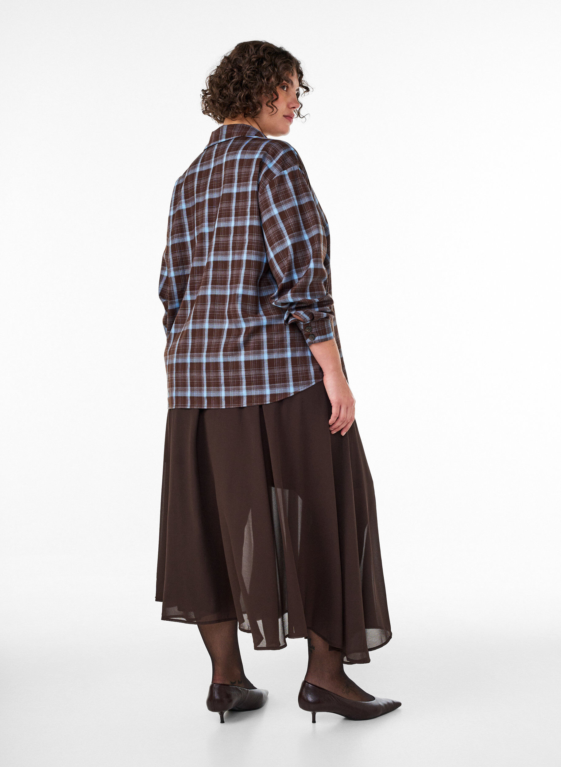ZizziA-lijn midirok, Bruin, Model image number 1