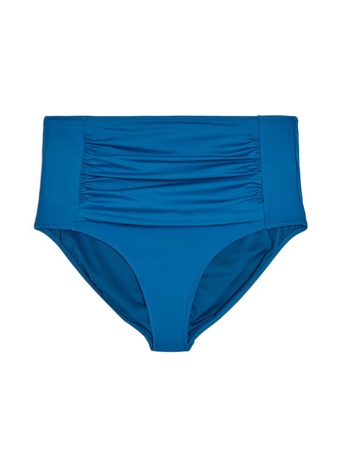 Bikinibroekje met high waist, Blauw, Packshot image number 0