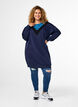 Lang sweatshirt met colourblock, Navy B. Color Block, Model image number 2