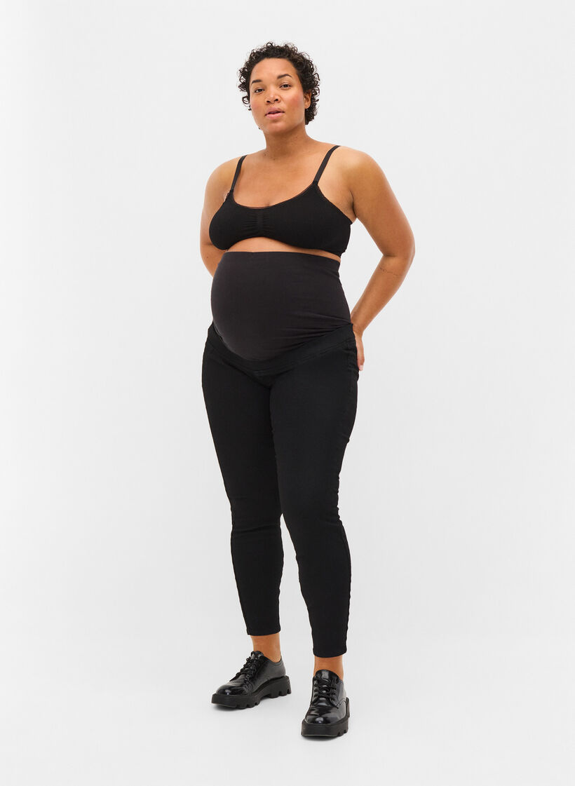 Zwangerschapsjegging met achterzakken, Black, Model image number 0