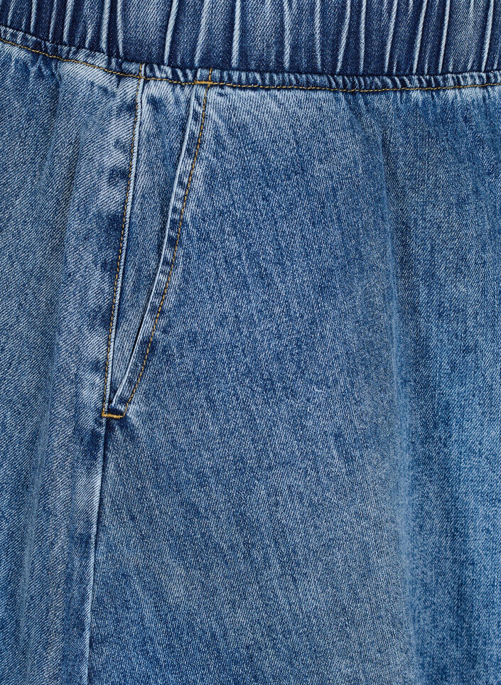 Korte denim skaterrok, Blauw, Packshot image number 2