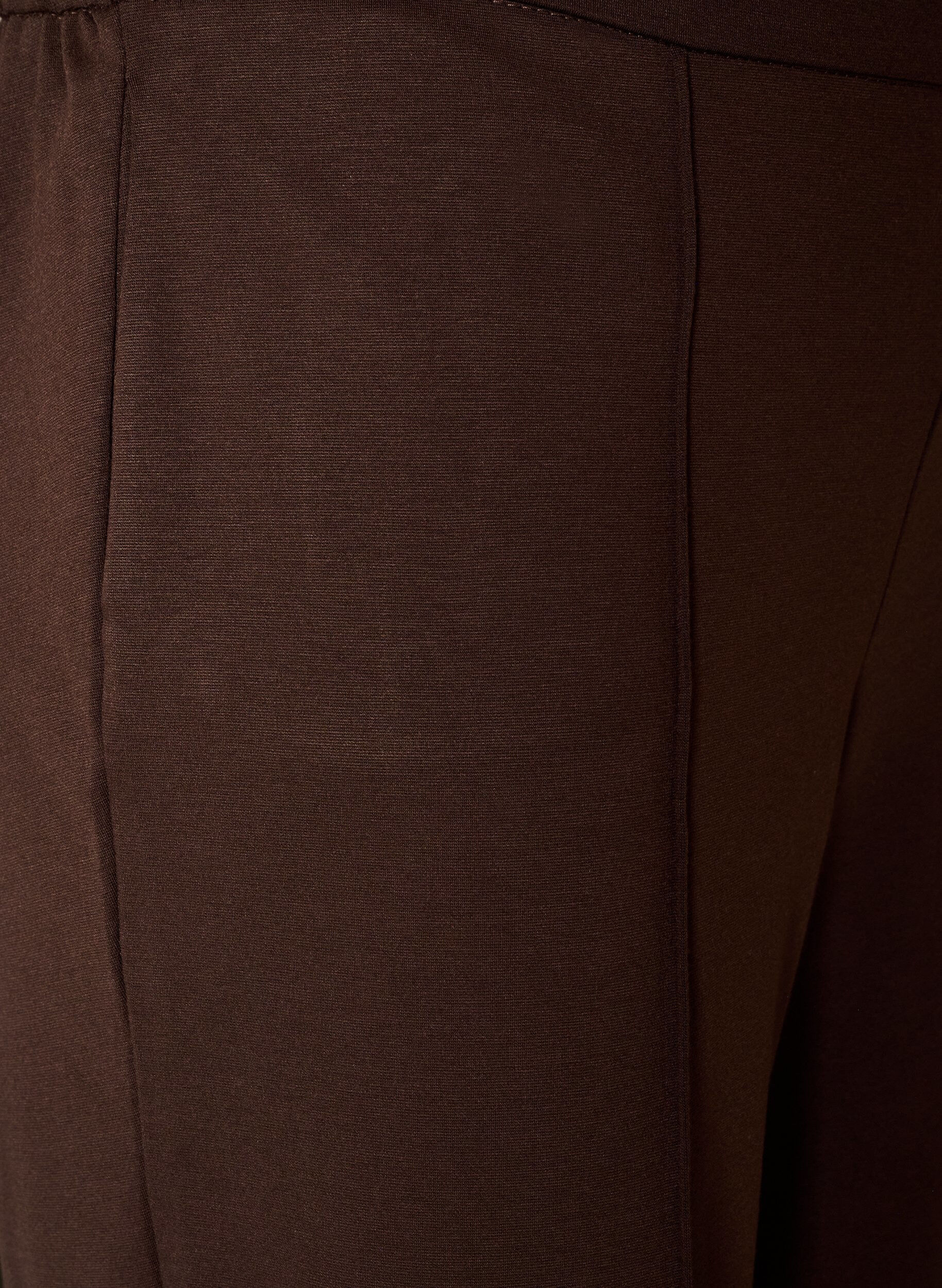 ZizziLosse jerseybroek met hoge taille, Bruin, Packshot image number 2