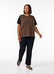Gebreid vest met geribbelde randen, Groen, Model image number 1