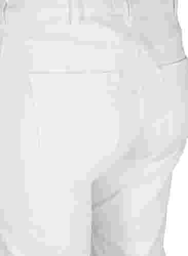 7/8 jeans met ruwe randjes en hoge taille, White, Packshot image number 3