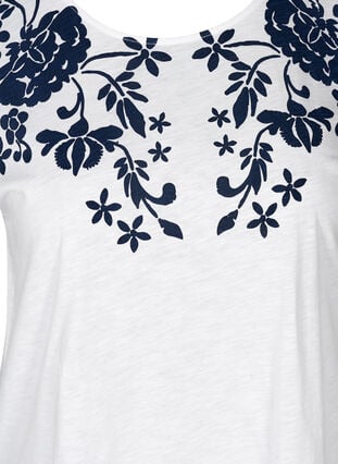 T-shirt, Bright White W. mood indigo, Packshot image number 2
