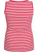 Gestreepte tanktop met een ribstructuur, Rood, Packshot image number 1