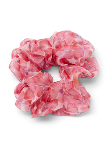 Scrunchie met bloemenprint, Rose Flower, Packshot image number 0