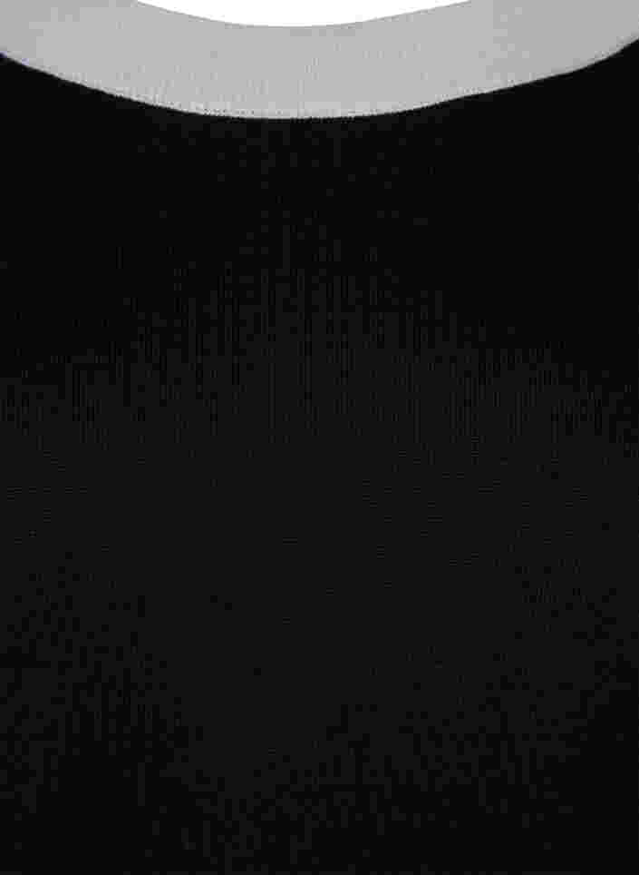 Gebreide trui met colorblock, Black Comb., Packshot image number 2