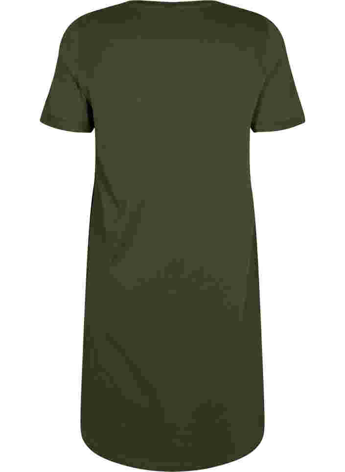 Katoenen nachthemd met korte mouwen en print, Forest Night W. Face, Packshot image number 1