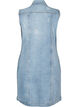 Mouwloze denim jurk met ruwe randdetails, Light Blue Denim, Packshot image number 1