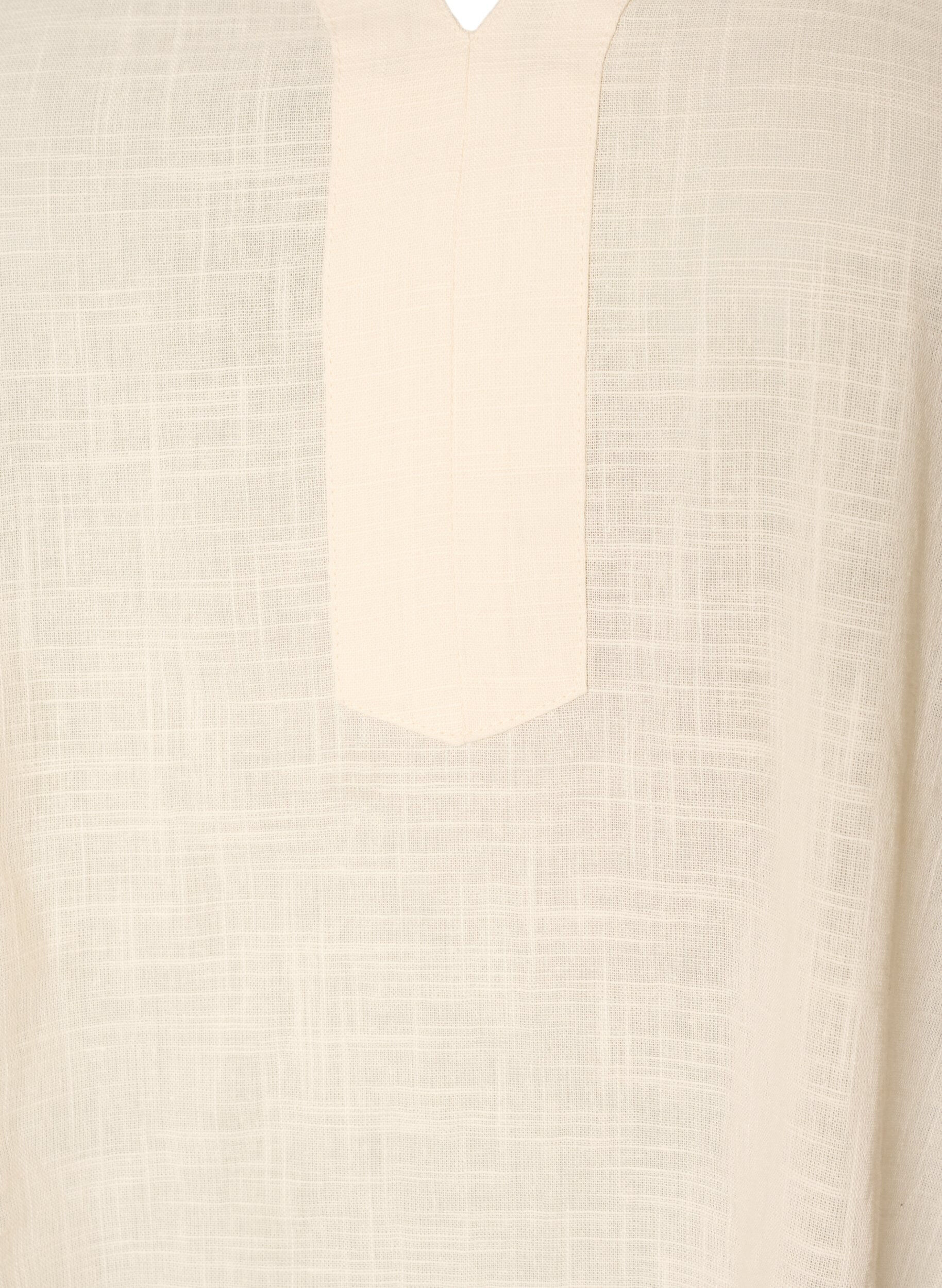 ZizziCotton tunic with V-neck, Vanilla, Packshot image number 2