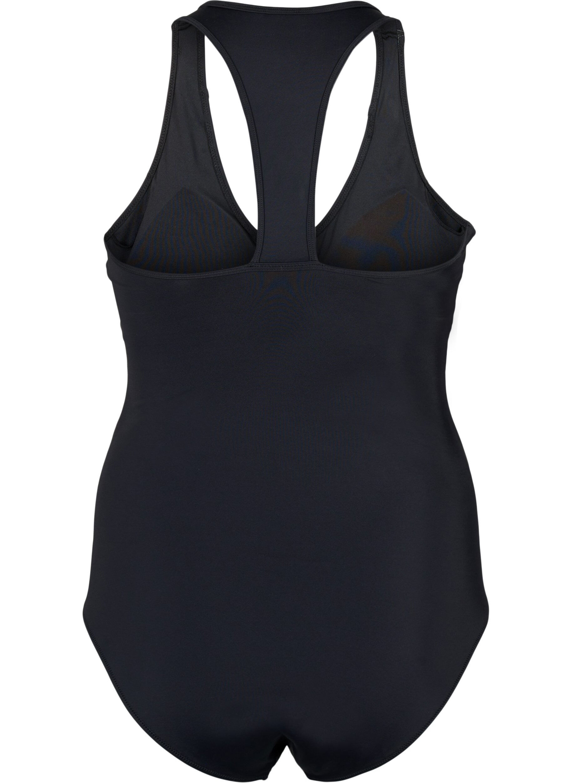 Zizzi Sportbadpak met racerback, Black, Packshot image number 1