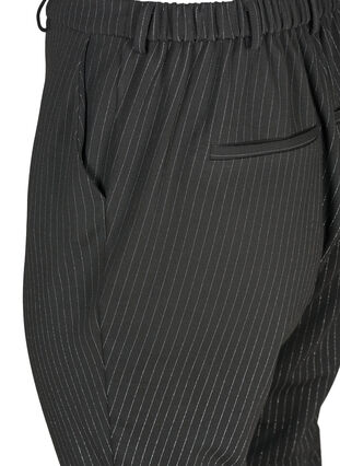 Cropped Maddison broek met strepen, Black w lurex, Packshot image number 3