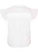 Mouwloze A-lijn katoenen blouseshirt, Wit, Packshot image number 1