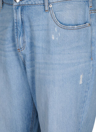 Mille mom fit jeans met scheuren, Light Blue, Packshot image number 2