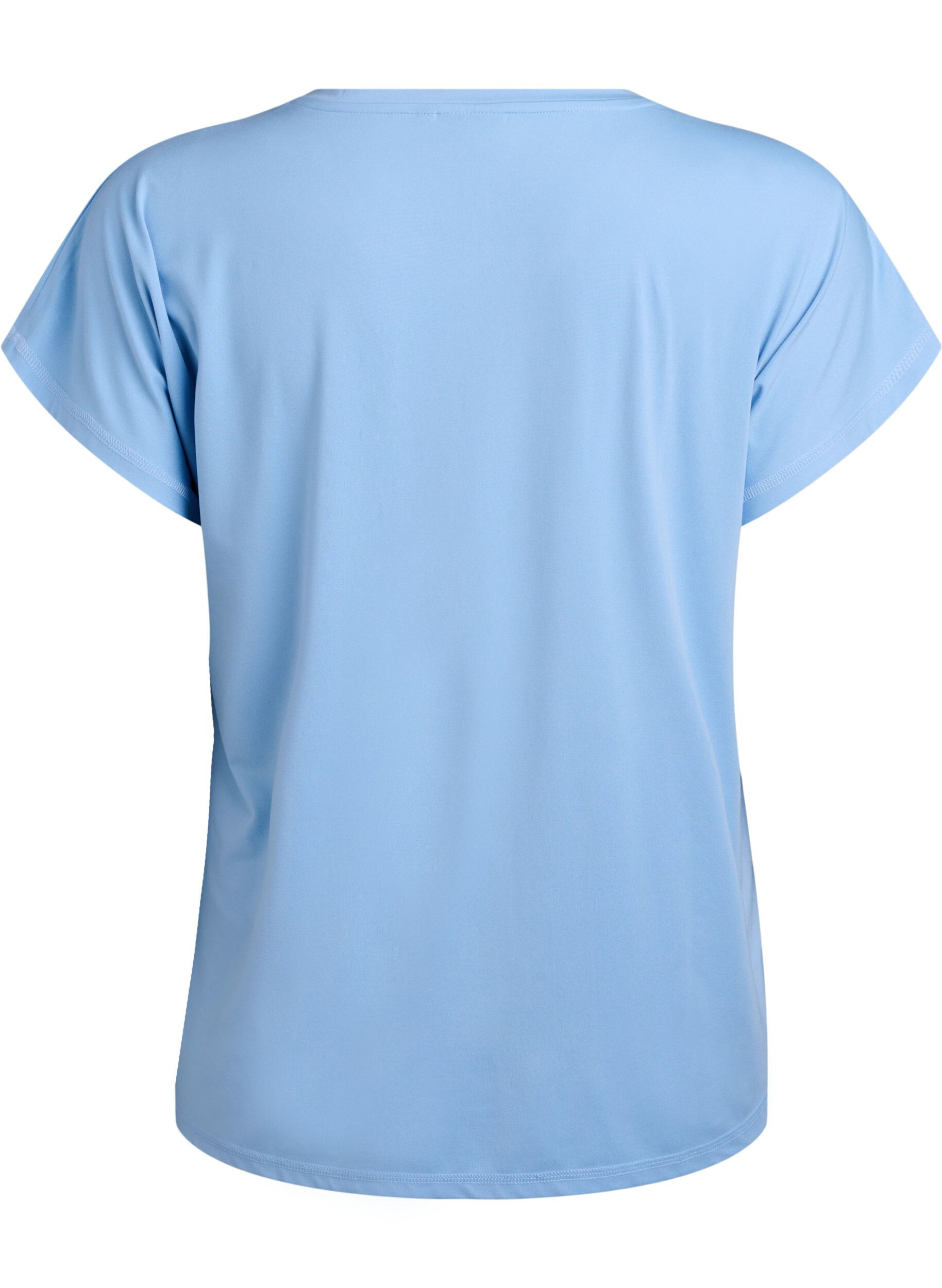 Zizzi Effen gekleurd T-shirt voor sporten, Blauw, Packshot image number 1