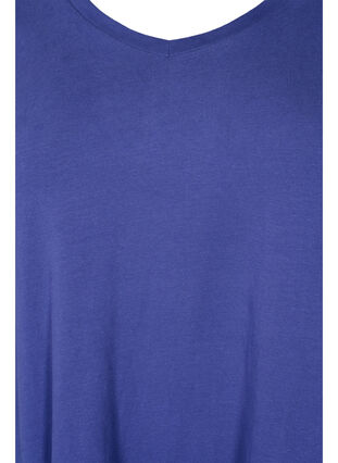 Basic t-shirt in effen kleur met katoen, Deep Cobalt, Packshot image number 2