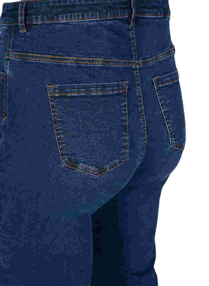 Regular fit Megan jeans met extra hoge taille, Blue denim, Packshot image number 3