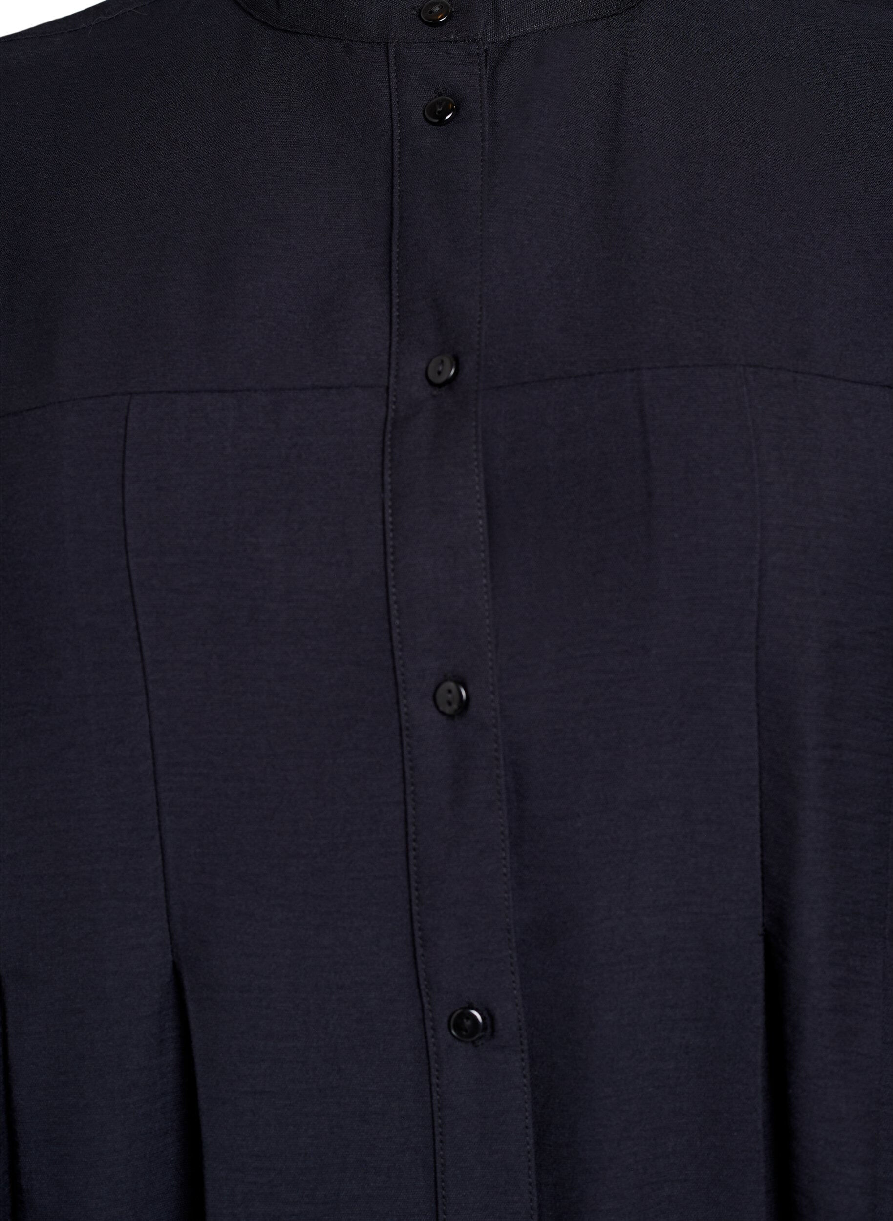 Zizzi Viscose shirt met A-lijn vorm, Zwart, Packshot image number 2