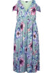Bloemige maxi-jurk met schouderdetail, Chinois Green AOP, Packshot image number 0