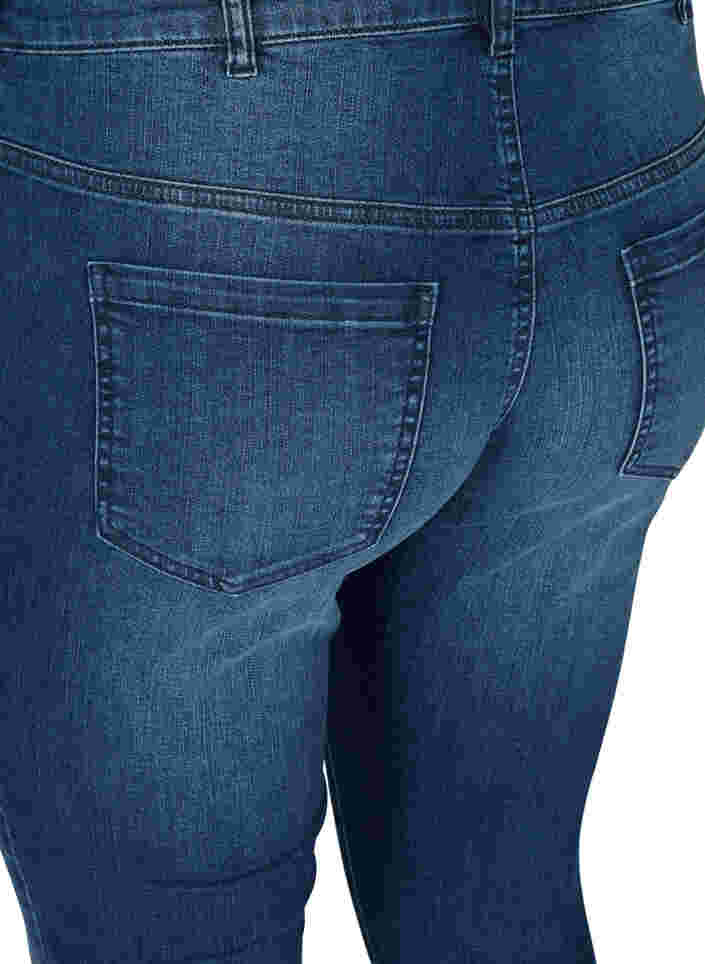 Sanna jeans met rits details, Blue denim, Packshot image number 3