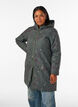 Gewatteerde winterjas met bloemenprint, Groen, Model image number 0