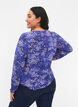 FLASH - Blouse met lange mouwen, smok en print, Dazzling Blue AOP, Model image number 1