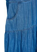 Midi denim jurk met knopen en korte mouwen, Blauw, Packshot image number 3