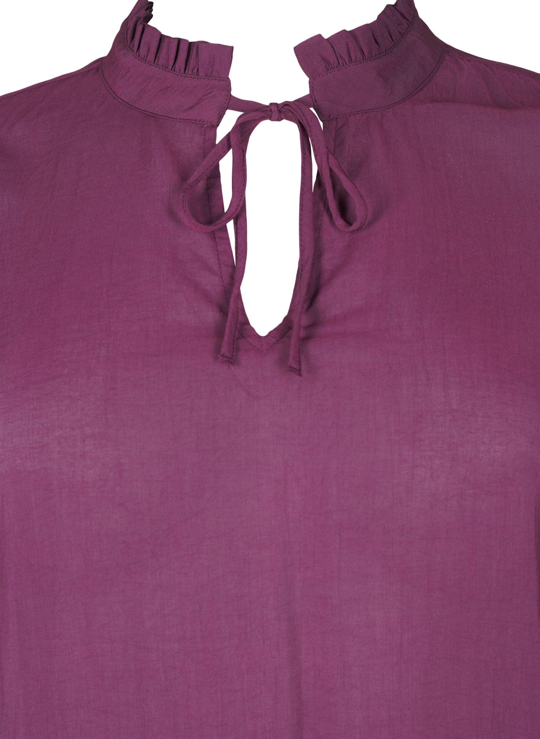 Zizzi Viscose blouse met peplum, Paars, Packshot image number 2