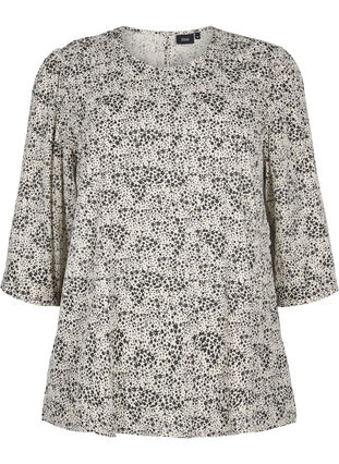 Viscose blouse met bloemenprintViscose blouse met bloemenprint, Off White Ditsy, Packshot image number 0