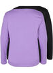 Set van 2 basic tops in katoen , Paisley Purple/Black, Packshot image number 1