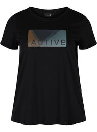 Sport-T-shirt met print, Black Citadel